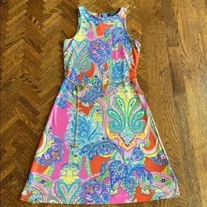 Ralph Lauren Paisley Dress Gold Chain Belt